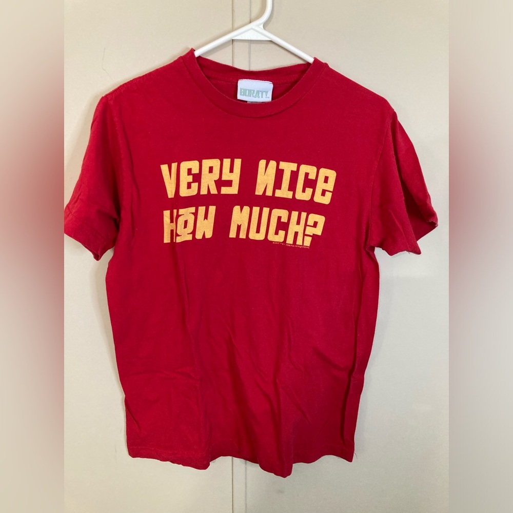 Borat Very Nice How Much? Red Graphic Tee